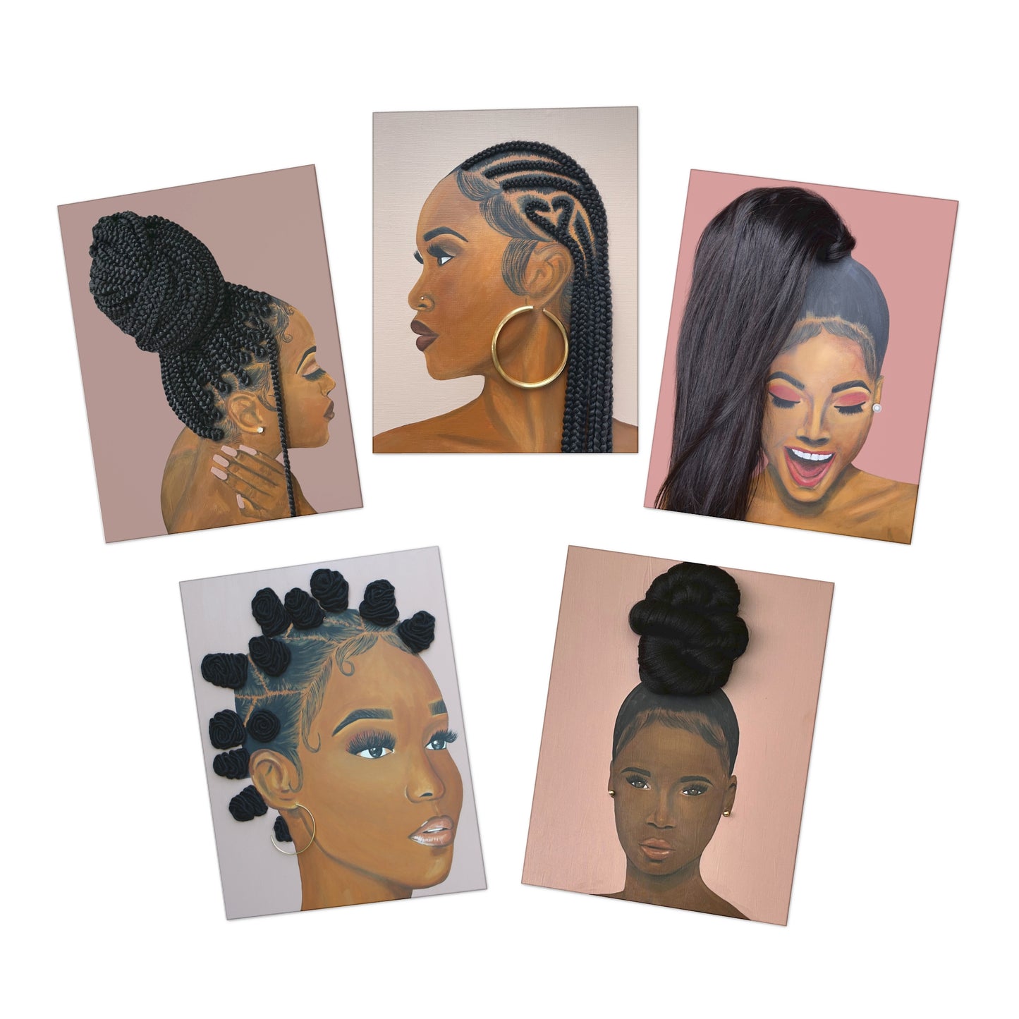 Pink collection- Greeting Cards (5-Pack)