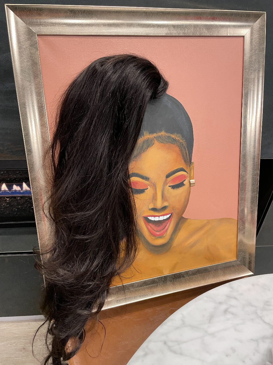 Joyful 3D Original Painting (with Hair)