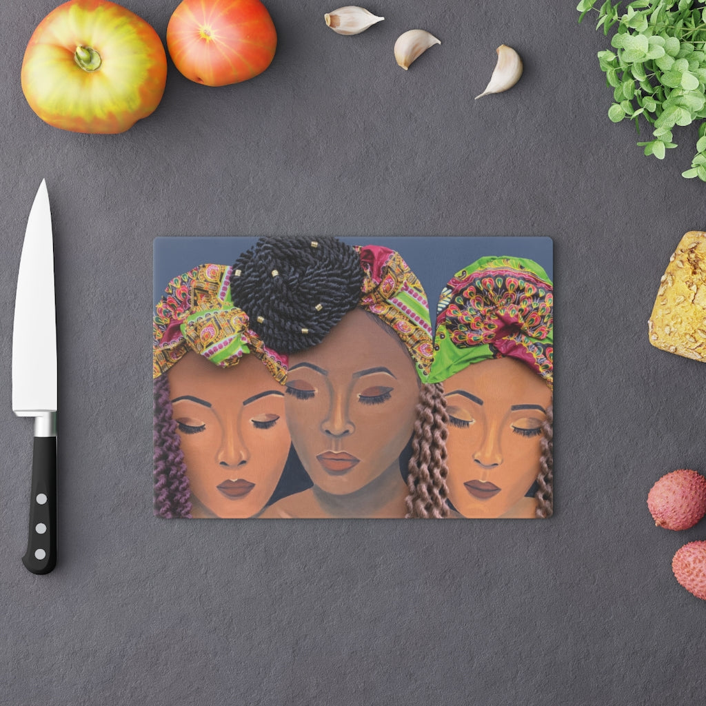 Curl Friends II 2D Cutting Board (No Hair)